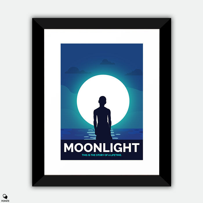 Moonlight Alternative Large Framed Print - Blue