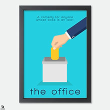 The Office Minimalist Mini Framed Print - Golden Ticket