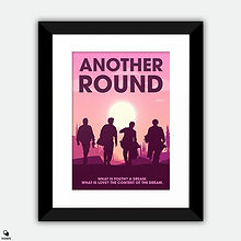 Another Round Minimalist Large Framed Print