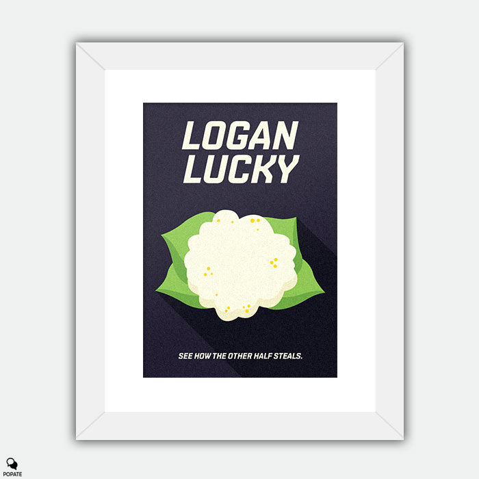 Thumbnail: Logan Lucky Minimalist Framed Print - Cauliflower