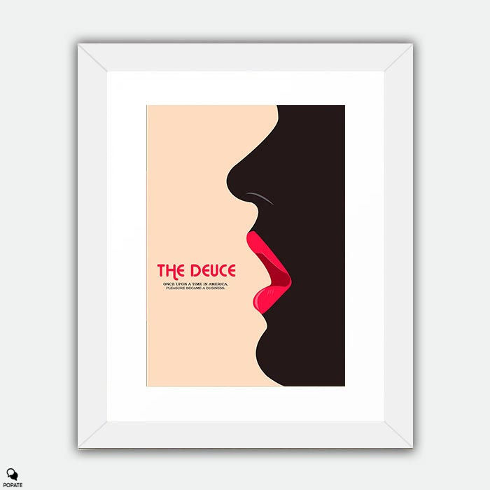 Thumbnail: The Deuce Minimalist Framed Print - Lips