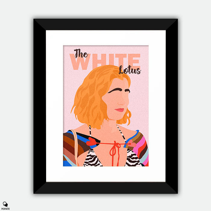 The White Lotus Minimalist Large Framed Print - Portia