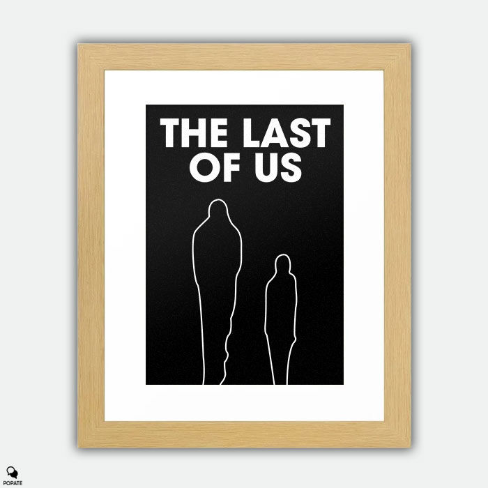 Thumbnail: The Last of Us Minimalist Large Framed Print - Joel and Ellie