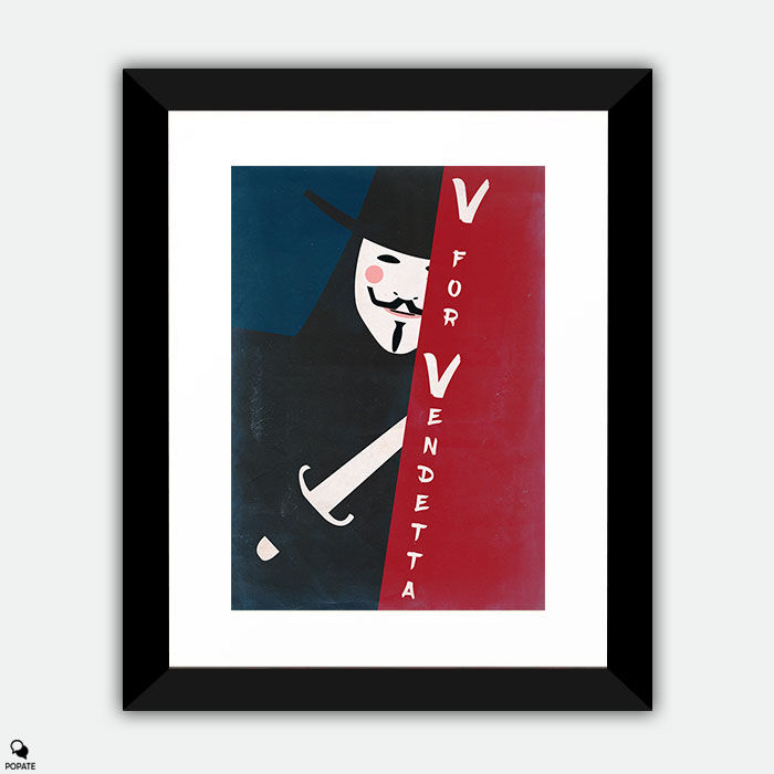 V for Vendetta Vintage Framed Print