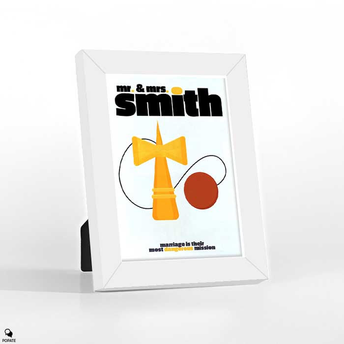 Thumbnail: Mr and Mrs Smith Alternative Minimalist Mini Framed Print - Kendama