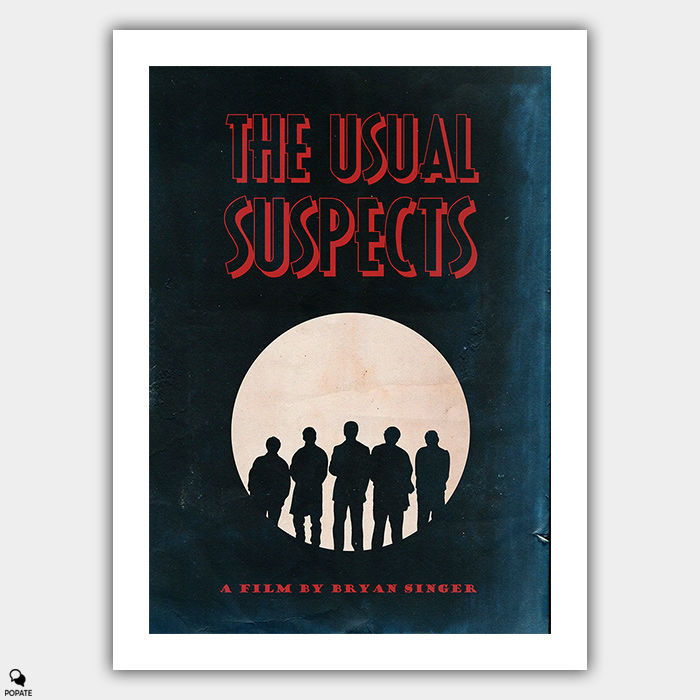 The Usual Suspects Film Noir Style Vintage Poster