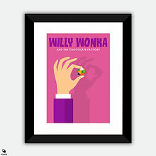 Willy Wonka and The Chocolate Factory Minimalist Framed Print