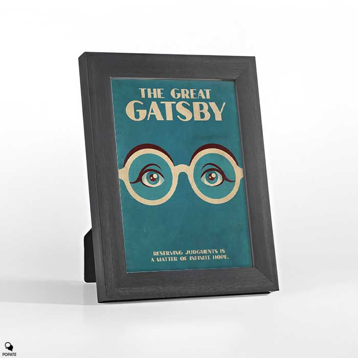 Thumbnail: The Great Gatsby Minimalist Mini Framed Print - The Eyes of Dr. T.J. Eckleburg