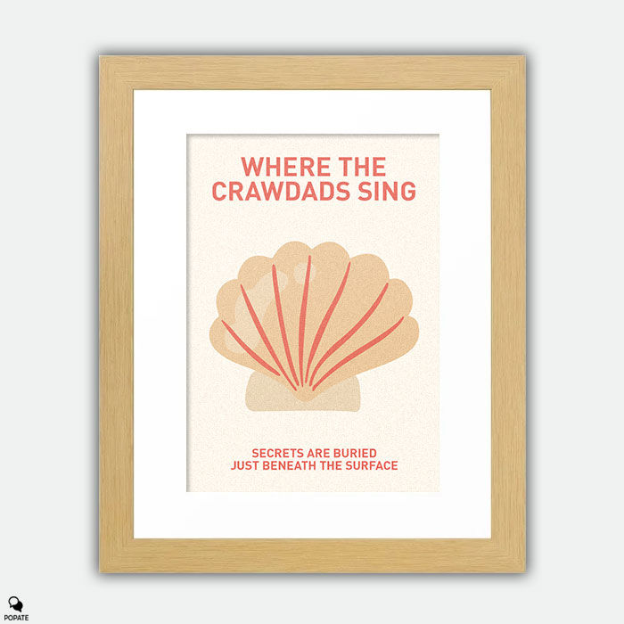 Thumbnail: Where The Crawdads Sing Minimalist Framed Print - Ornate Scallop