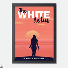 The White Lotus Minimalist Mini Framed Print - Mrs. Patton