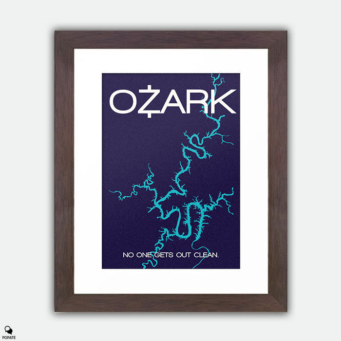 Thumbnail: Ozark Minimalist Large Framed Print - Lake of the Ozarks