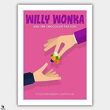 Willy Wonka and The Chocolate Factory Minimalist Poster - Gobstopper