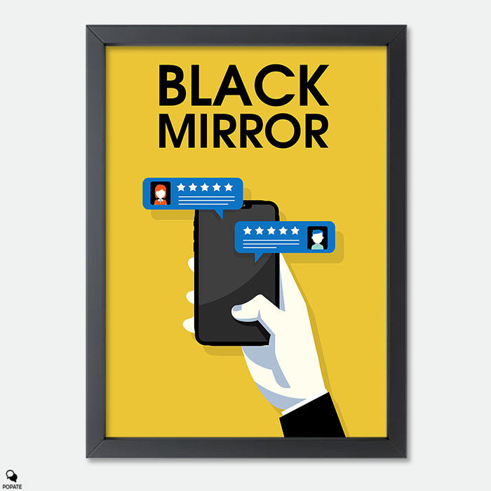 Black Mirror Minimalist Mini Framed Print - Nosedive