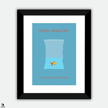 Jerry Maguire Minimalist Large Framed Print