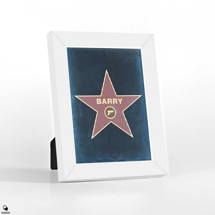 Thumbnail: Barry Minimalist Mini Framed Print - Hollywood Walk of Fame