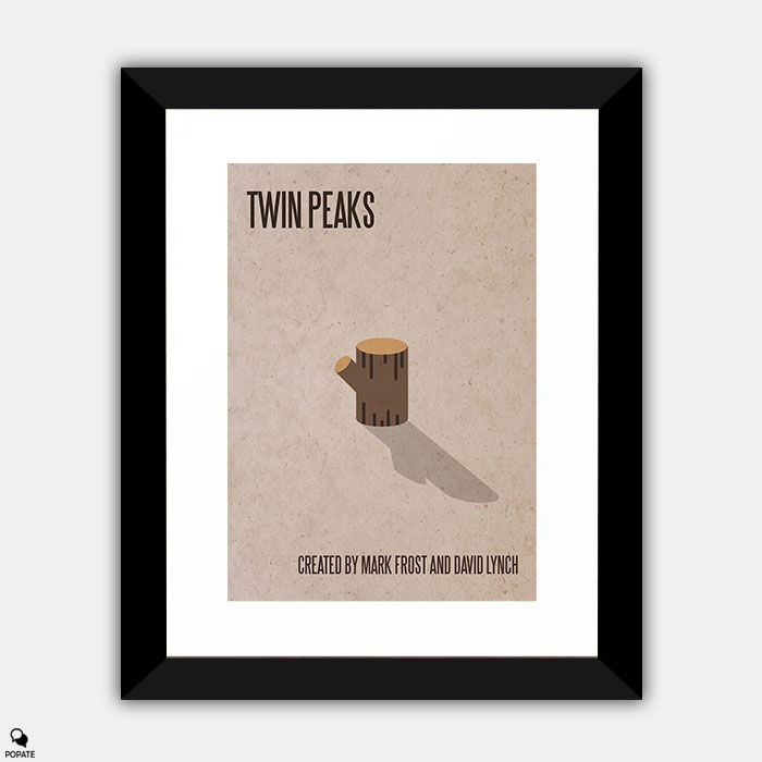 Twin Peaks Minimalist Large Framed Print - My Log Does Not Lie