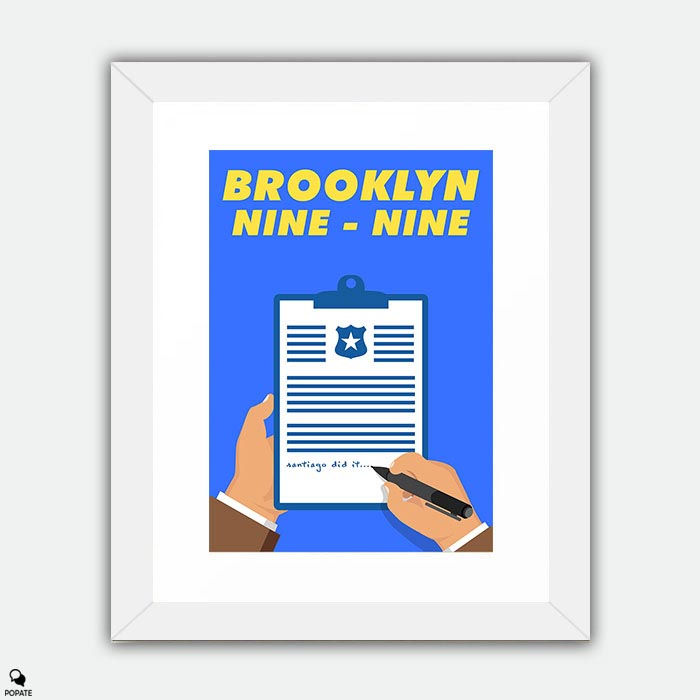 Thumbnail: Brooklyn Nine Nine Minimalist Large Framed Print