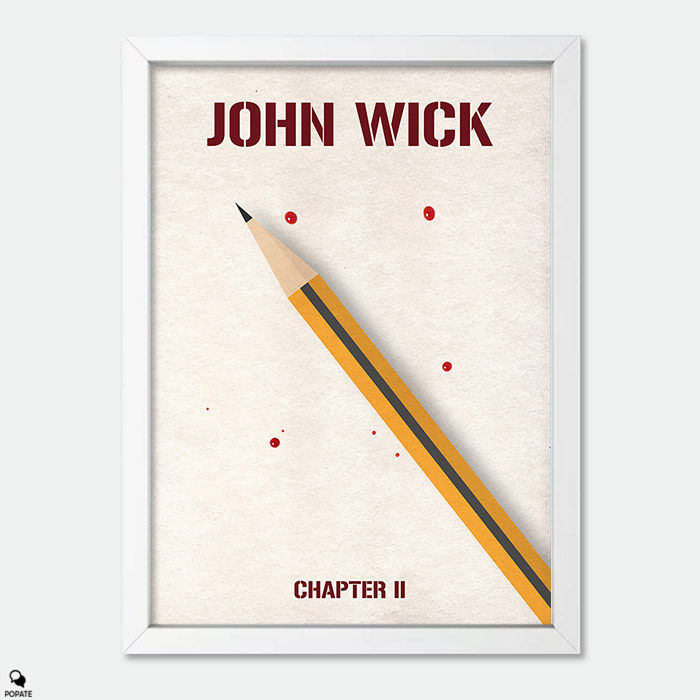 Thumbnail: John Wick Chapter 2 Minimalist Mini Framed Print - Pencil