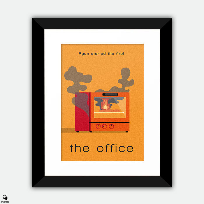 The Office Minimalist Large Framed Print - Ryan Started the Fire