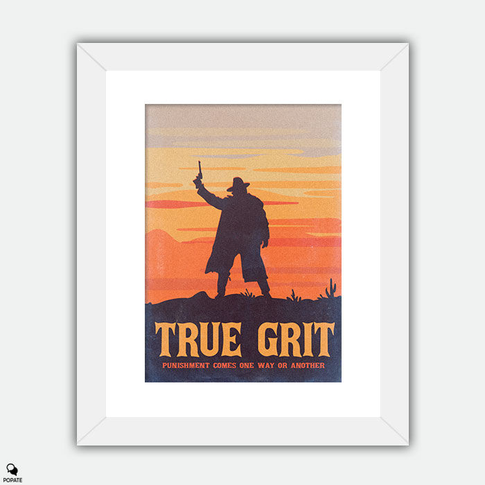 Thumbnail: True Grit Alternative Vintage Large Framed Print - Rooster Cogburn