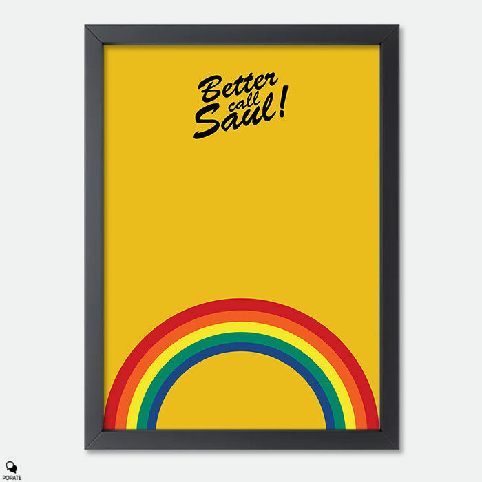 Better Call Saul Minimalist Mini Framed Print - Rainbow