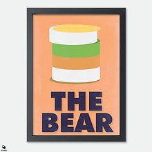 The Bear Minimalist Mini Framed Print - Minty Snickers Bar