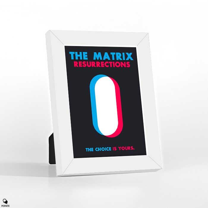 Thumbnail: The Matrix Resurrections Minimalist Mini Framed Print - Pills