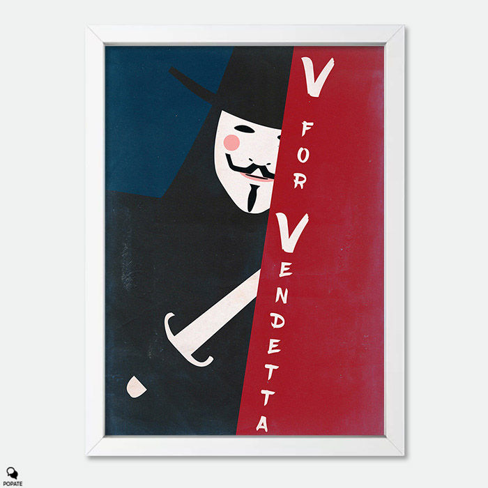 Thumbnail: V for Vendetta Vintage Mini Framed Print