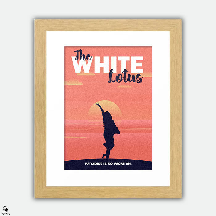 Thumbnail: The White Lotus Minimalist Framed Print - Tanya McQuoid
