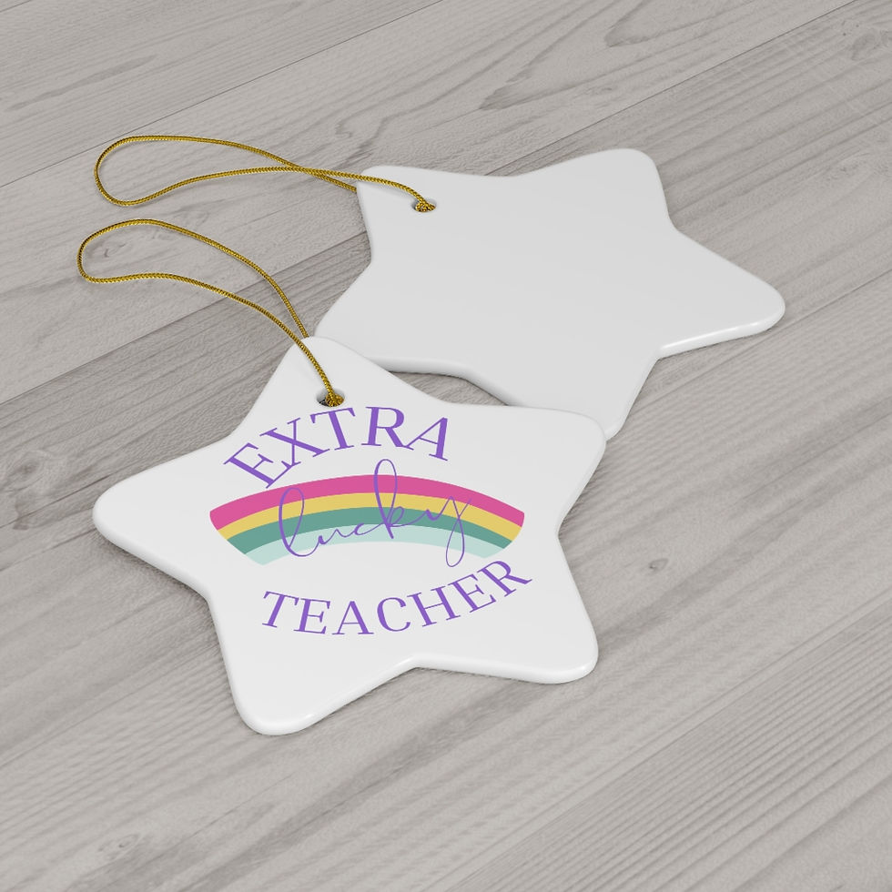 Thumbnail: Extra Lucky Teacher Ceramic Ornament