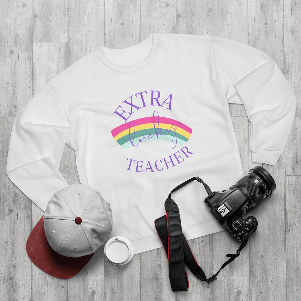 Thumbnail: Extra Lucky Teacher Crewneck Sweatshirt