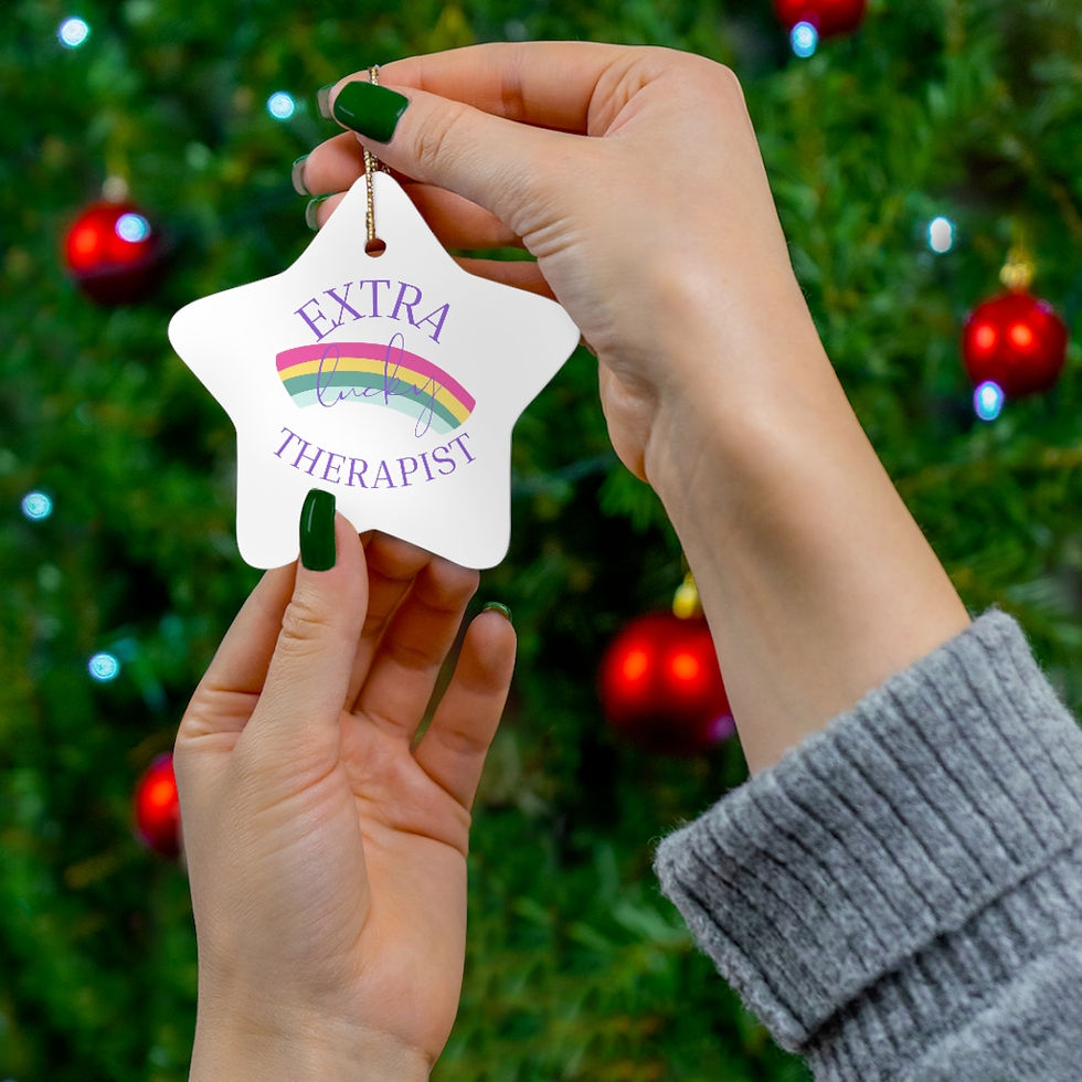 Thumbnail: Extra Lucky Therapist Ceramic Ornament