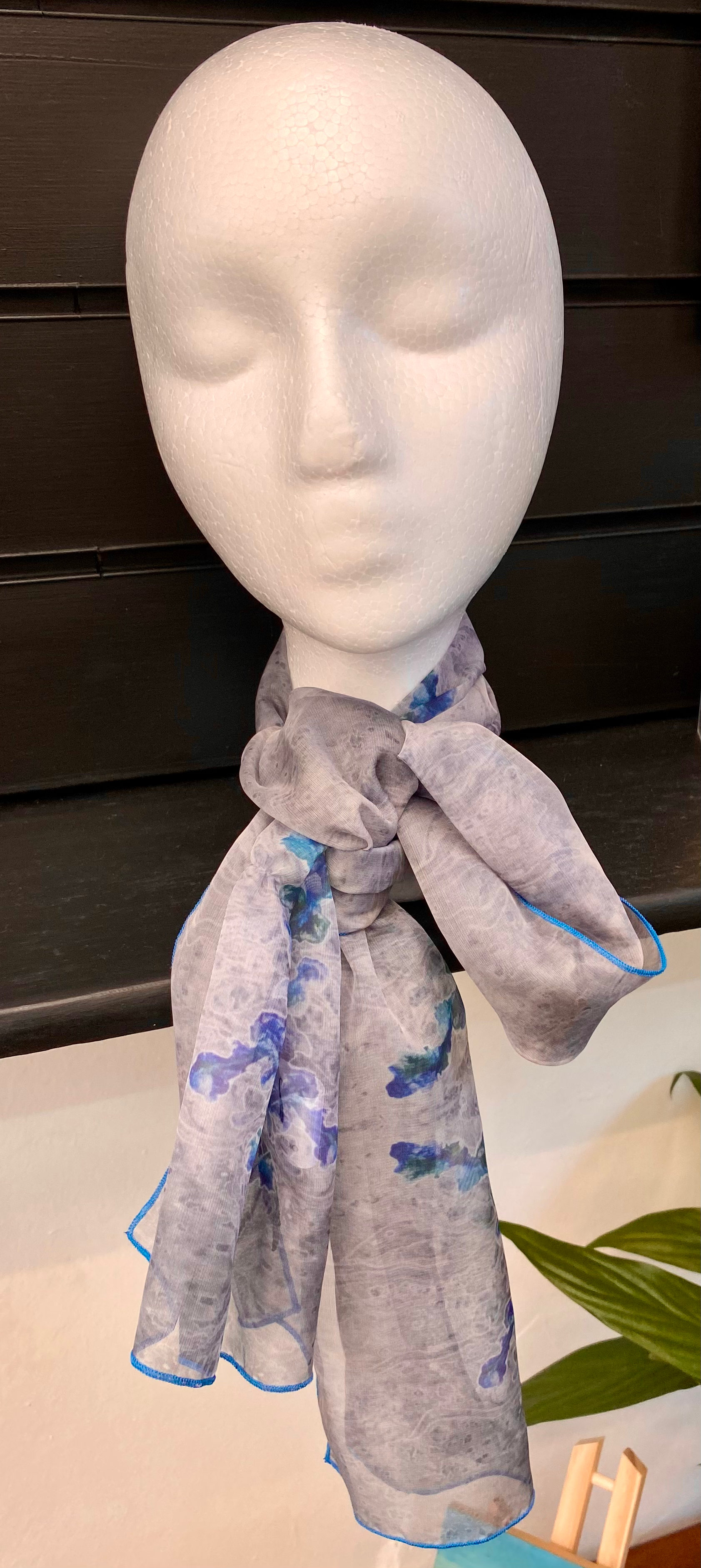 Chiffon Scarf - What grows in the quiet