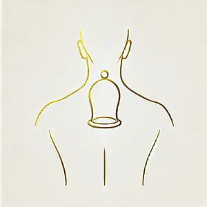 DALL·E 2024-10-25 16.45.49 - An ultra-minimalistic illustration of cupping therapy. The im