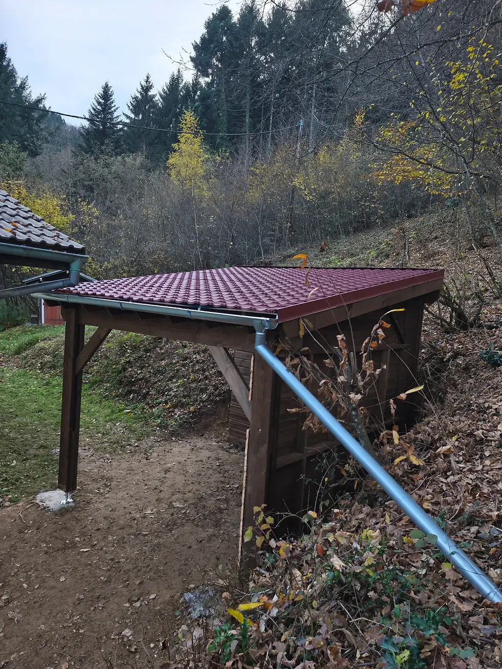 Pergola Bois posée en Alsace Vosges