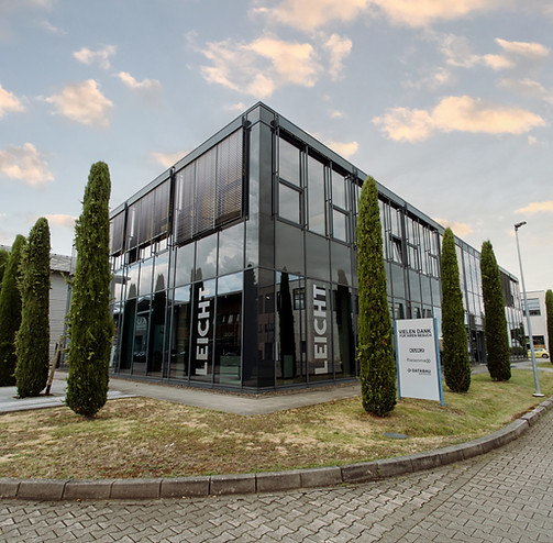 Außenansicht Gebäude der Leicht-Ausstellung