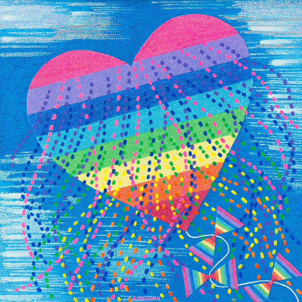 Rainbow Heart - Oil and Acrylic Artwork