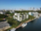 Eleven Ten Riverfront Residences Aerial View with Miami Skyline