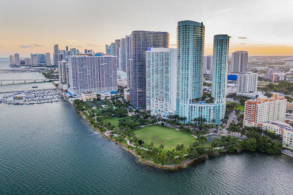Aerial view of South East Edgewater and Margaret Pace Park, Photo by Jason Lisiewski