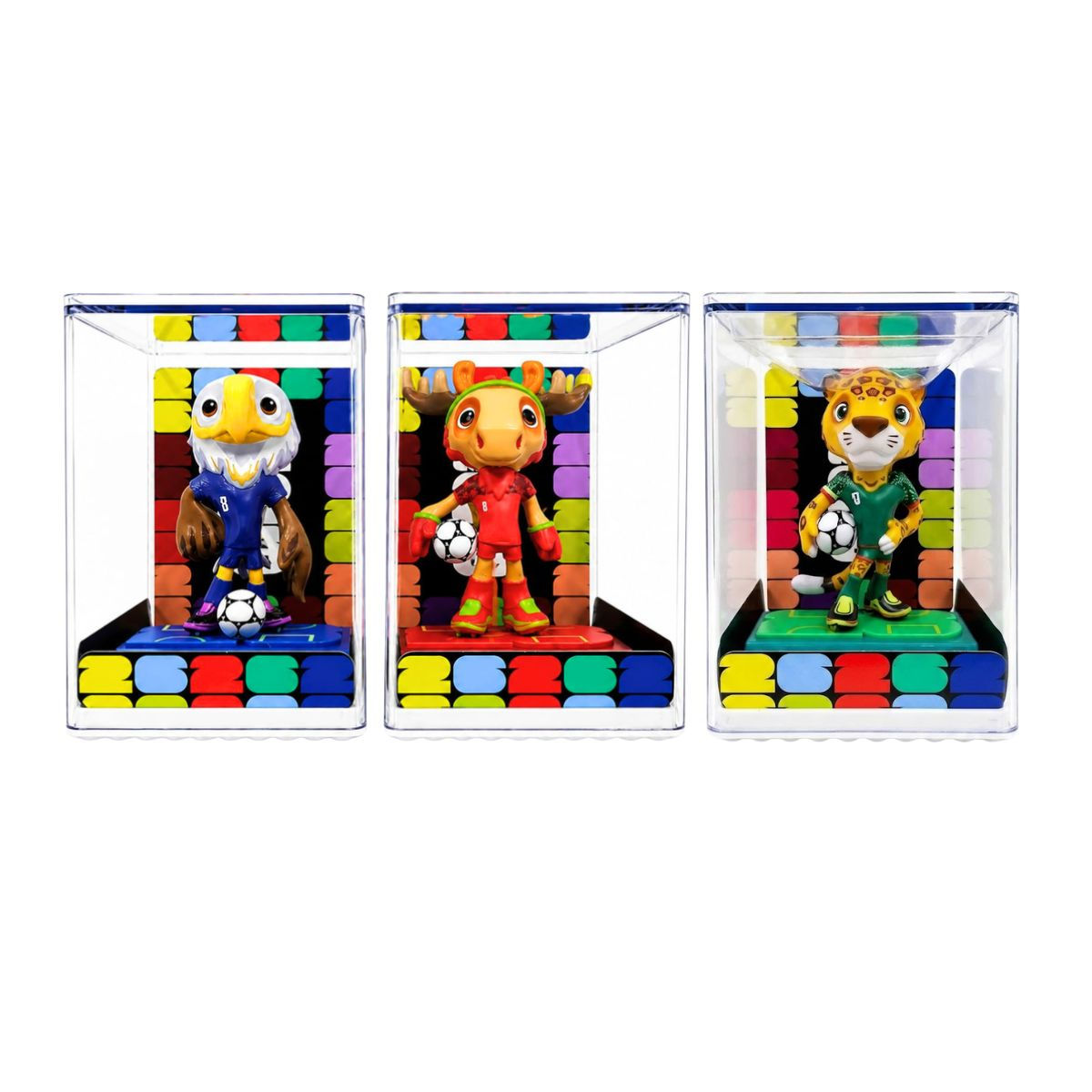 Set de 3 Figuras Coleccionables Oficial Mundial FIFA 2026 9 CM