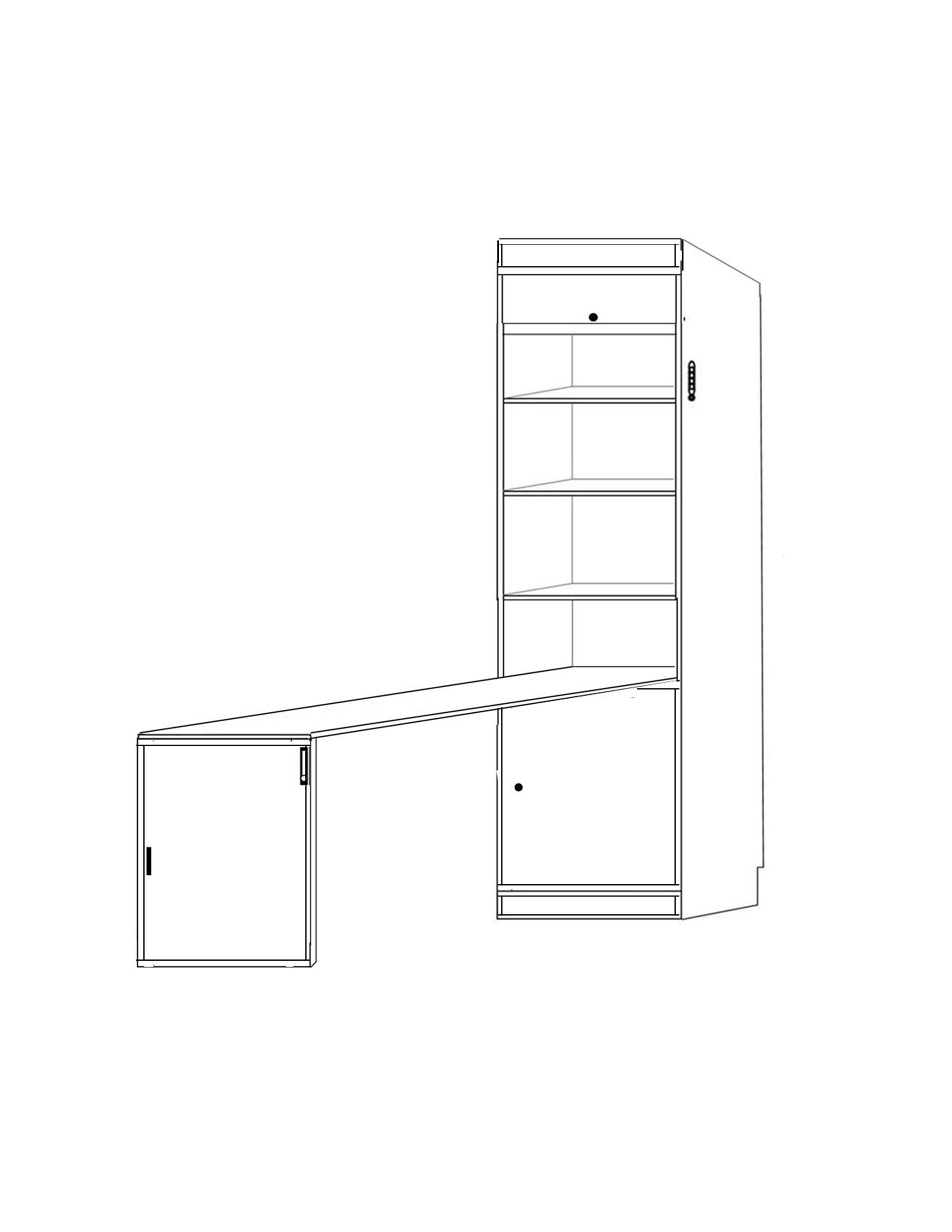 Trend Desk Fold-Up 24 x 85 rsf