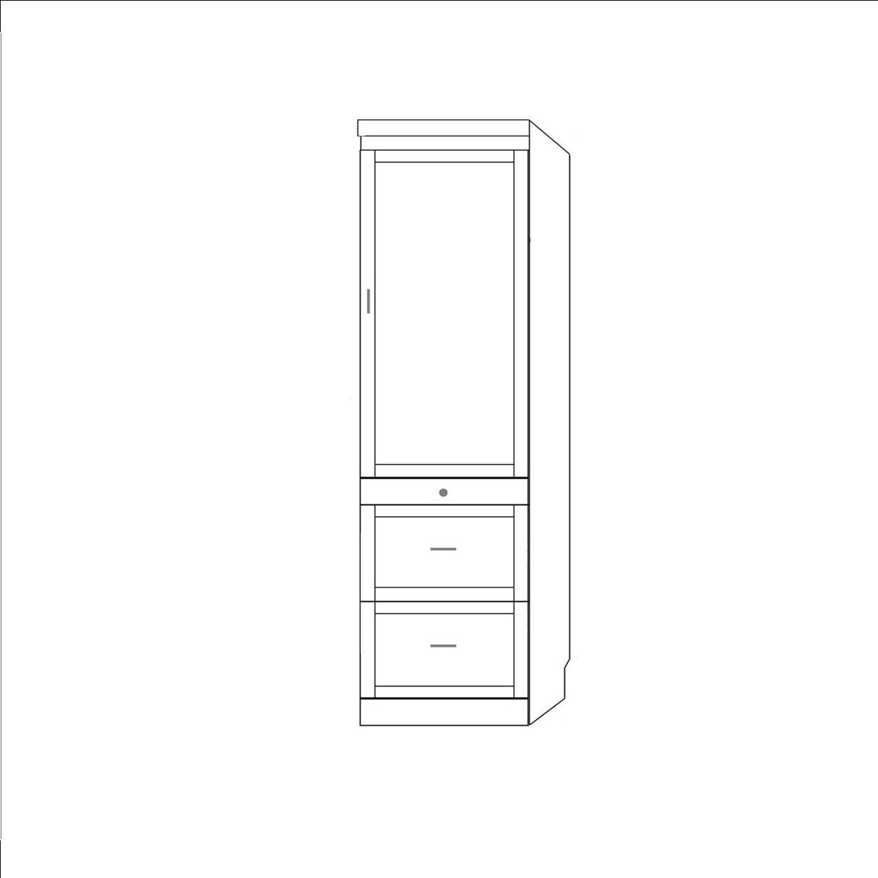Shaker Door Tray Drawers 16 x85 rsf