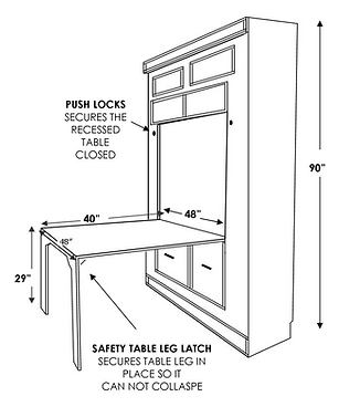 bristol table bed dimensions