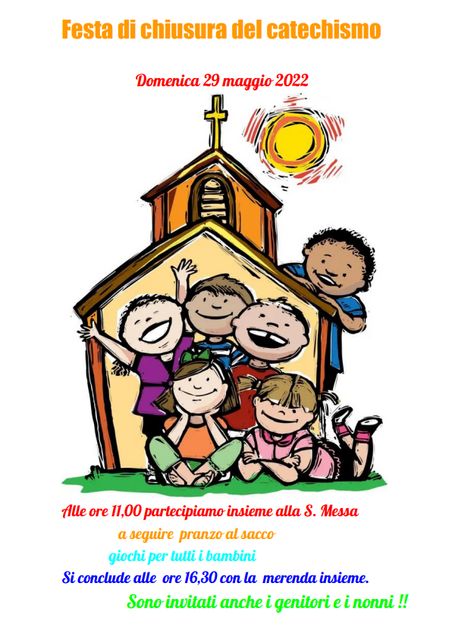 Festa fine catechismo elementari 2021 - 2022