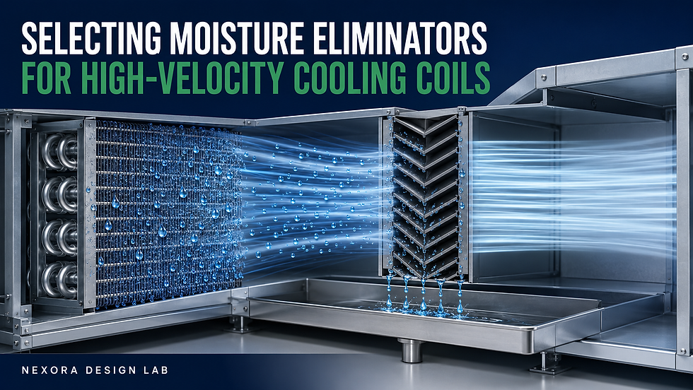 Moisture eliminators for high-velocity cooling coils