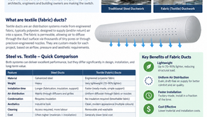 Steel versus textile fabric HVAC duct systems comparison