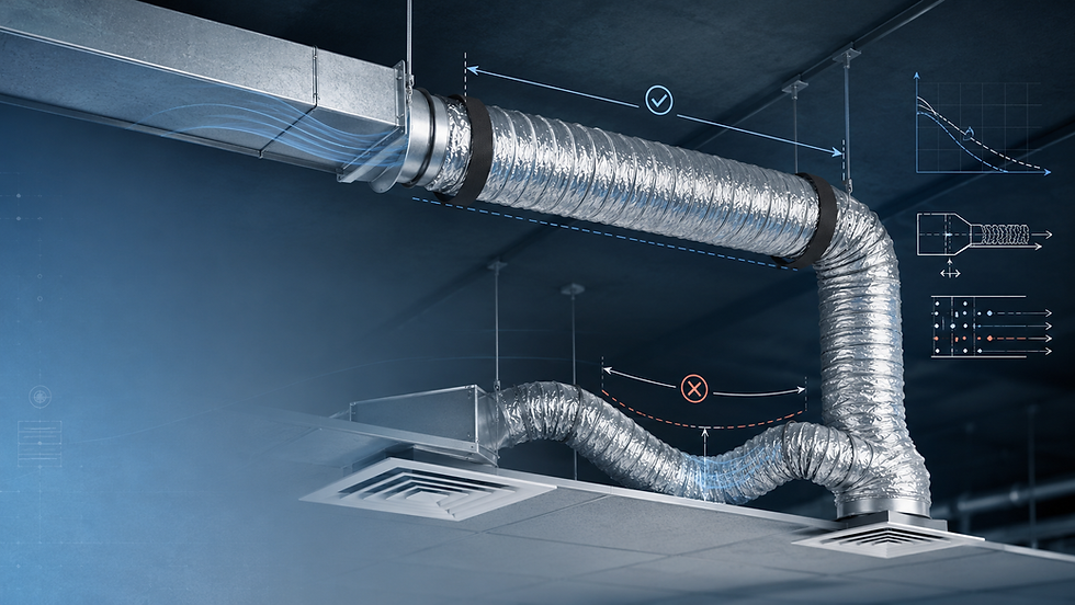 HVAC system layout and airflow analysis