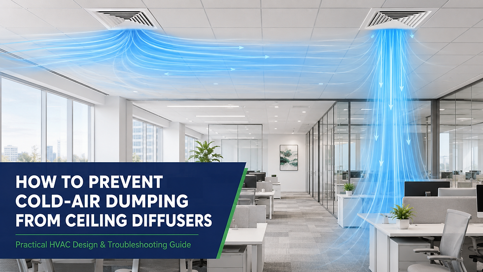 Preventing Cold-Air Dumping from Ceiling Diffusers