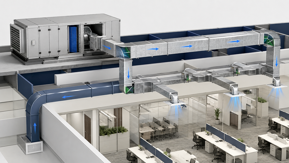 Commercial HVAC Ductwork Cutaway