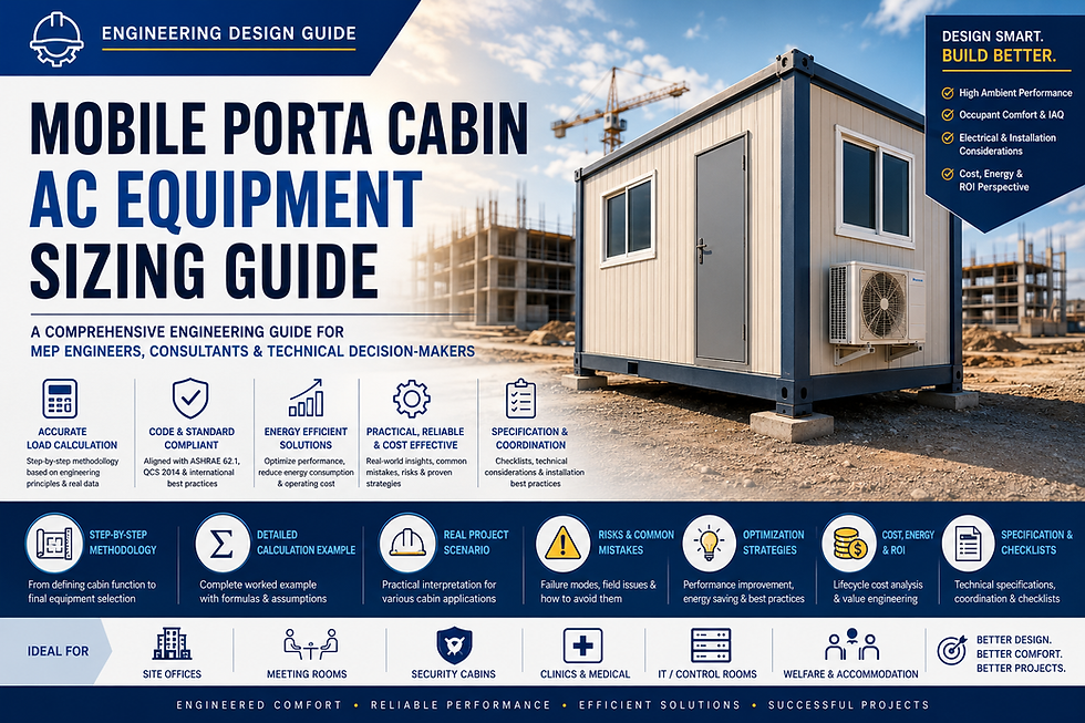 Mobile Porta Cabin AC Equipment Sizing Guide